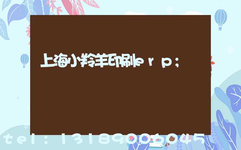 上海小羚羊印刷erp