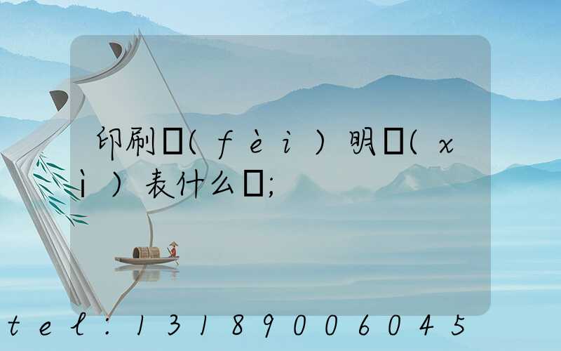 印刷費(fèi)明細(xì)表什么樣