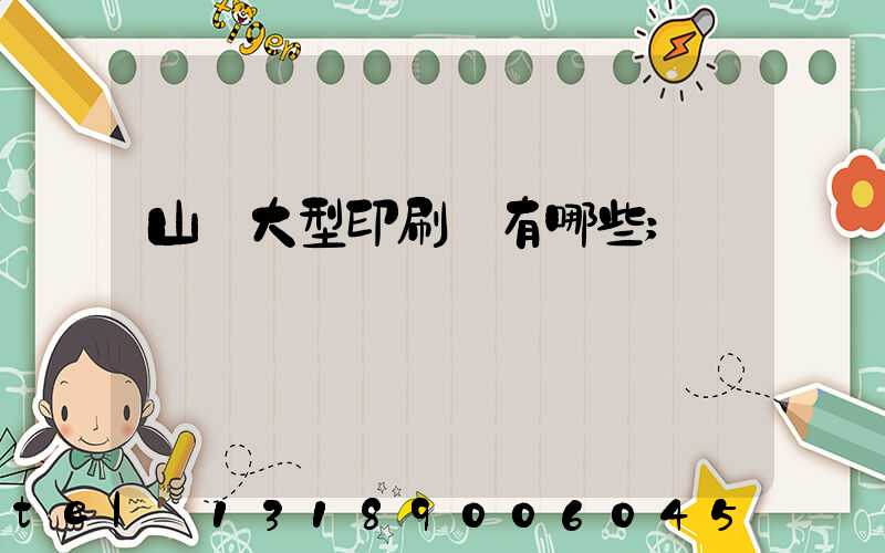 山東大型印刷廠有哪些