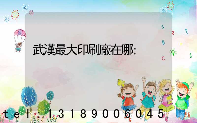 武漢最大印刷廠在哪