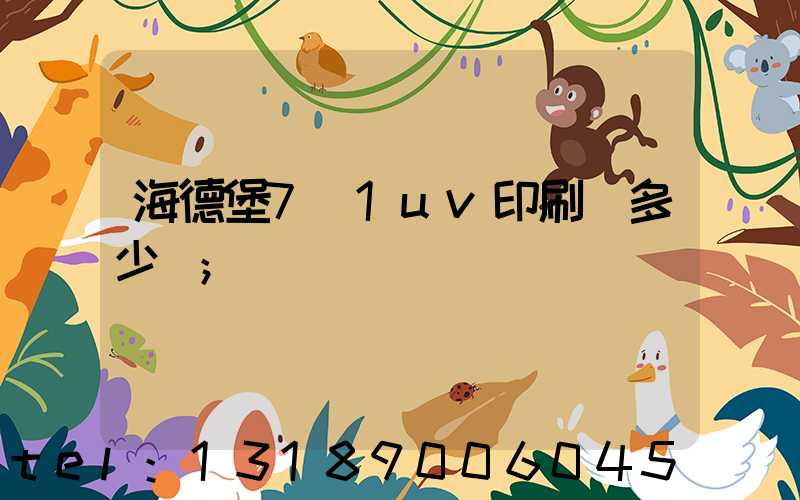 海德堡7+1uv印刷機多少錢