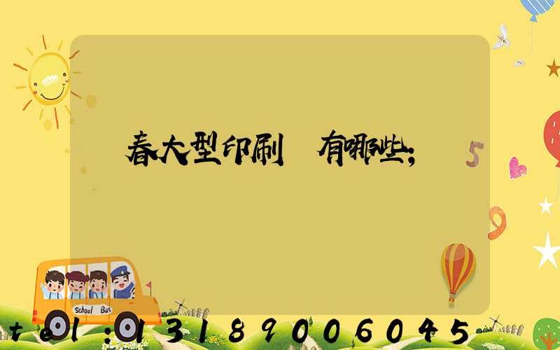 長春大型印刷廠有哪些